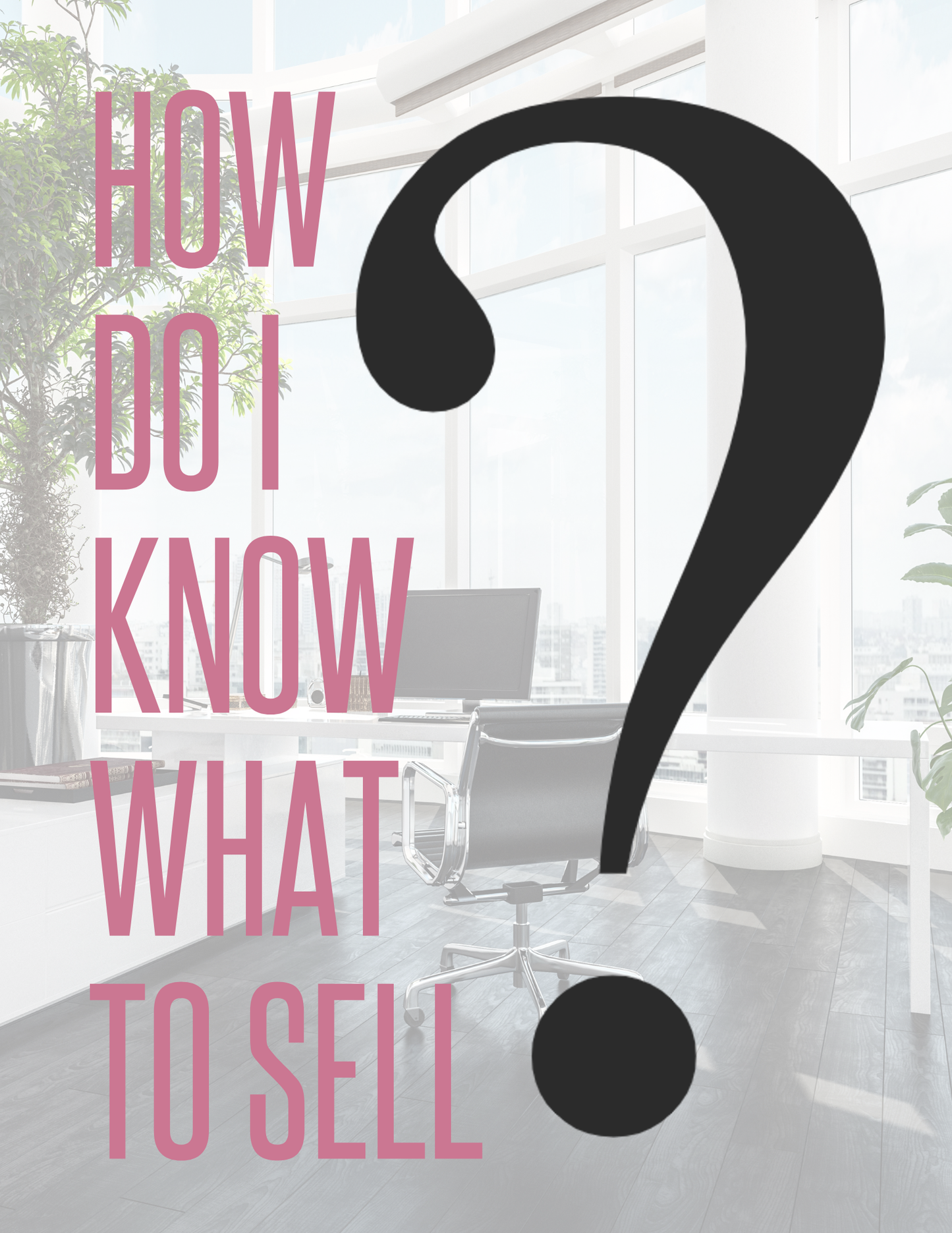How Do I Know What To Sell? E-Book